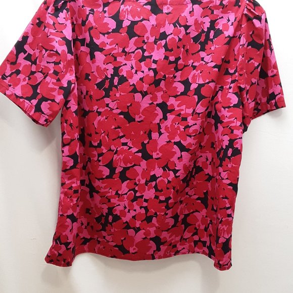 J. Crew  Reimagined Short Sleeve Pullover Blouse Top Shirt Shoulder Buttons Med - Picture 10 of 15